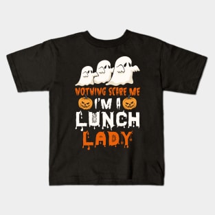 Nothing Scare Me Ghosts Lunch Lady Kids T-Shirt